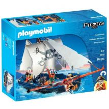 5810 Chaloupe Des Pirates, Avec Canon, Flotte Dans L'Eau, 3 Personnages, 84 Pieces, Les Pirates, Des 4 Ans - Playmobil