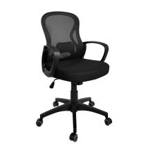 Fauteuil Chaise Bureau Ergonomique, Siège Basculant Textile Mesh, Renfort Lombaire, Hauteur Réglable, Pivotant, Roulettes Souples Fest - Kayelles