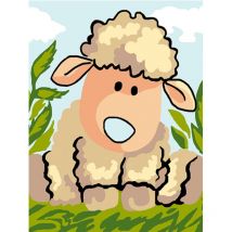 Kit Canevas Enfant Agneau 20x25cm - LUC
