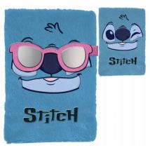 Carnet De Notes Fourrure Bleue Stitch Disney Avec Lunettes Magnétiques - Cadeaux-et-anniversaire.com