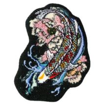 Lot De 3 Écussons Thermocollants Carpe Asiatique 6x6.5cm - Mediac