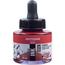 Flacon Encre Acrylique Acrylic Ink Amsterdam 30ml Carmin