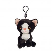 Peluche - Porte-clés Chat Noir & Blanc – 12 Cm - Gipsy Toys