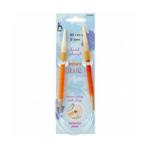 Aiguilles À Tricoter Circulaires Fixes 80 Cm Bois Flair Du N°3 Au 10 - Pony Taille N°8