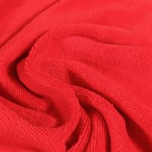 Tissu Micro Éponge Bambou Rouge - Au Mètre - Craftine