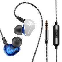Casque Sport Hifi Intra-auriculaire Quad-core Son Hd Ergonomique Confortable Bleu Yonis - Yonis