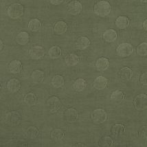 Tissu Maille Jersey Dots En Relief Sur Fond Vert Kaki - Au Mètre - Craftine