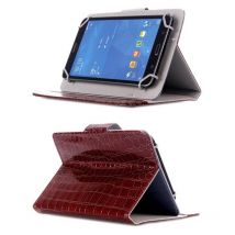 Housse Universelle Simili Peau Crocodile Tablette 7 Pouces Rabat Pression Marron Yonis - Yonis