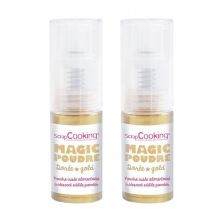 2 Sprays De Poudre Alimentaire Irisée Dorée - Scrapcooking