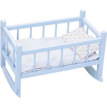 Lit Bercelonnette Poupée 40 Cm Bleu - Petitcollin