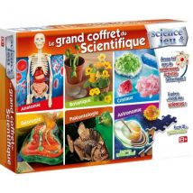 Le Grand Coffret Du Scientifique : Anatomie, Botanique, Cristaux, Geologie, Paleontologie, Astronomie - Labo Sciences Et Jeu - Clementoni - 52258 - 