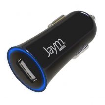 Jaym Chargeur Voiture Usb-a 5w 1a Compact Et Léger Avec Parasurtenseur Noir