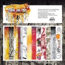 8 Papiers Scrapbooking 30 X 30 Cm 13@rts Young And Free - 13ART RECORDS