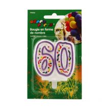 Bougie Anniversaire Nombre 60 - Darda
