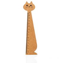 Règle En Bois 15cm - Forme Chat - Surdiscount