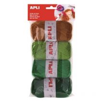 Pelotes De Laine Tons Verts 4 U. - Apli