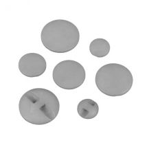Lot De 3 Boutons Tunnel Classique Gris Cendre - My mercerie