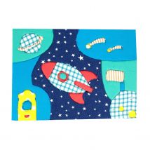 Kit Diy Tissu Au Numéro Mission Spatiale 18x13 Cm - Sodertex