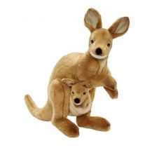 Peluche Wallaby Avec Bebe 38cmh - Hansa
