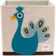 Cube De Rangement Paon - 3 Sprouts