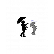 Die Petite Garçon Sous Son Parapluie - No Name