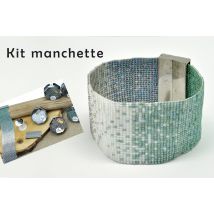 Kit Bracelet Manchette Perle Miyuki 11/0 Tissé Dégradé 5 Coul