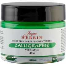 Encre De Calligraphie Pigmentée - Vert Japon - Jacques Herbin - Flacon 40ml