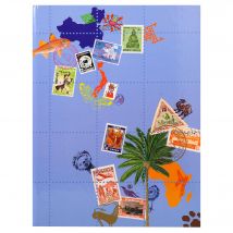 Album De Timbres Globe-trotter 16 Pages Noires - 16,5x22,5 Cm - Visuels Assortis - X 5 - Exacompta