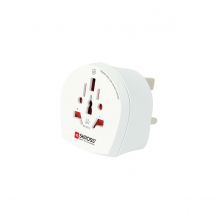 Skross Adaptateur De Voyage Prise Mondiale Vers Royaume-uni 12a Blanc