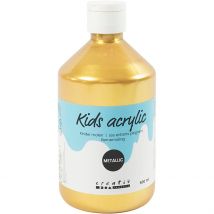 Peinture Acrylique Métallique, Métallisé, Or, 500 Ml/ 1 Flacon - CC Hobby
