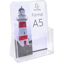 Distributeur - Présentoir - Prospectus - A5 - 1 Compartiment - Transparent - Exacompta