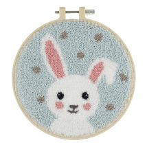 Kit Punch Needle Lapin Blanc – Idéal Débutant – Trimits Lapin Blanc