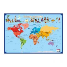 Poster Pédagogique - La Carte Du Monde - 52x76cm - A Afficher - Bouchut - LA MAISON DU CALENDRIER