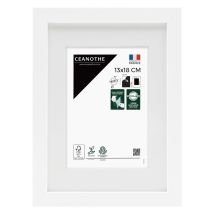 Cadre Photo Wild Blanc 13x18 Cm Avec Passe-partout 9x13 Cm - Ceanothe