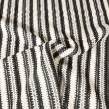 Tissu Crochet Ajouré Rayé Noir Et Blanc - Craftine
