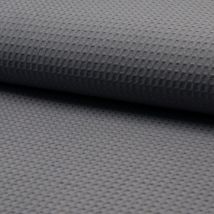 Tissu Nid D'Abeille Gris Anthracite - Craftine