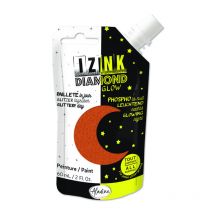 Peinture Tous Supports - Pailletée Et Phosphorescente - Cuivre - 60ml - Izink - Diamond Glow - Aladine