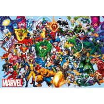 Puzzle Comics Heros Marvel : Hulk Spider Man Flash Captain American 1000 Pieces - Collection Super Heroes - Educa 15193 - Educa