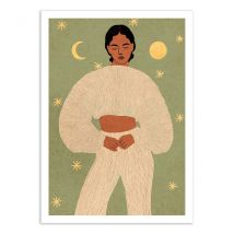 Affiche 30x40 Cm - Stars And Moon - Lemon Fee - Wall Editions