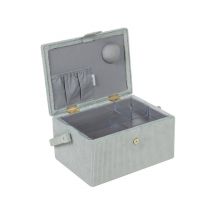 Boîte De Couture Brodée mouton - 25,5x18.5x14,5 Cm - Hobby Gift Vert