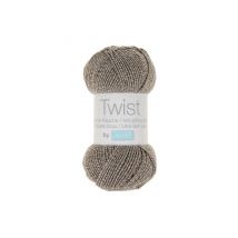 Pelote À Tricoter Twist - 100gr - Trimits 08 Marron/blanc