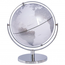 Globe Terrestre Noir Et Argenté À Poser Dans Chambre Ou Bureau S'Adapte À Tout Type De Décoration D'Intérieur Moderne Et Traditionnel Beliani