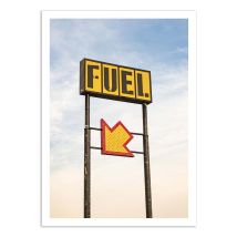 Affiche 30 X 40 Cm - Fuel Sign Arrow - Nicholas Dantzer - Wall Editions