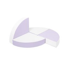Set De 4 Blocs En Mousse Blanc Lilas - Velinda - Gris