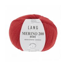 Pelote De Laine À Tricoter Pour Layette Merino 200 Bebe - Lang Yarns 360 Rouge