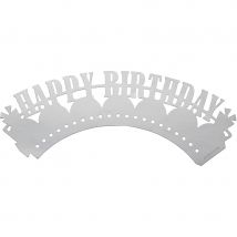 12 Wrappers À Cupcakes Happy Birthday - Kitchen Craft