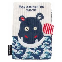 Protège Carnet De Santé Hippipos Hippopotame - Les Déglingos - Rouge