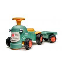 Porteur Tracteur Vintage maurice 1er Âge Avec Coffre De Rangement Et Remorque - Vert - Dès 12 Mois - 100% Fabriqué En France - Contient 90% De 