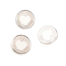 Lot De 3 Boutons Coeur Plastique Blanc 11mm - My mercerie