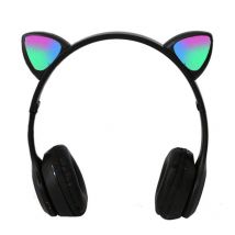 Casque Audio Sans Fil Led Oreilles De Chat Rose Pour Gaming Confort Hifi Noir Yonis - Yonis